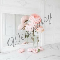 Ростовой цветок из бумаги "Пион светло-розовый"